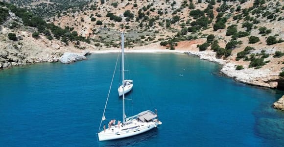 Naxos: Private Yacht Dinner, Fine Wine & Overnight Stay