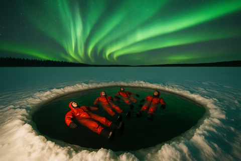 Rovaniemi: Ice Floating Experience with Northern lights