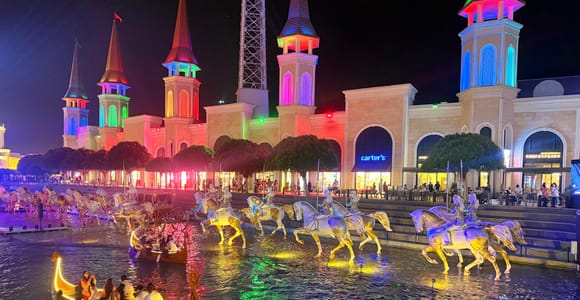 From Side: Land of Legends Night Show with Transfer