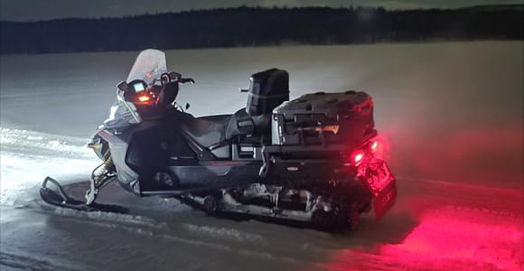 Kiruna: Northern Lights Snowmobile Tour Far from City Lights