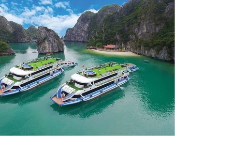 Hanói: Cruzeiro de 5 estrelas na Baía de Halong com almoço, jacuzzi e festa