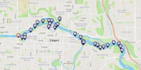 Calgary, Bow River Trail Smartphone Tour a pie de audio - Hizvo