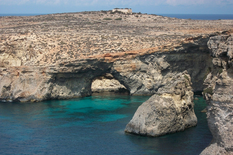 Bugibba: Sunset Cruise to Blue Lagoon, Caves, Crystal Lagoon