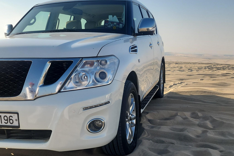 Doha: inland sea Tour With Dune Bashing &Sandboarding fun Doha: safari , camel ride, sandboarding hotel pickup