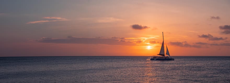 Maurice : croisière en catamaran, coucher de soleil, boissons et collations