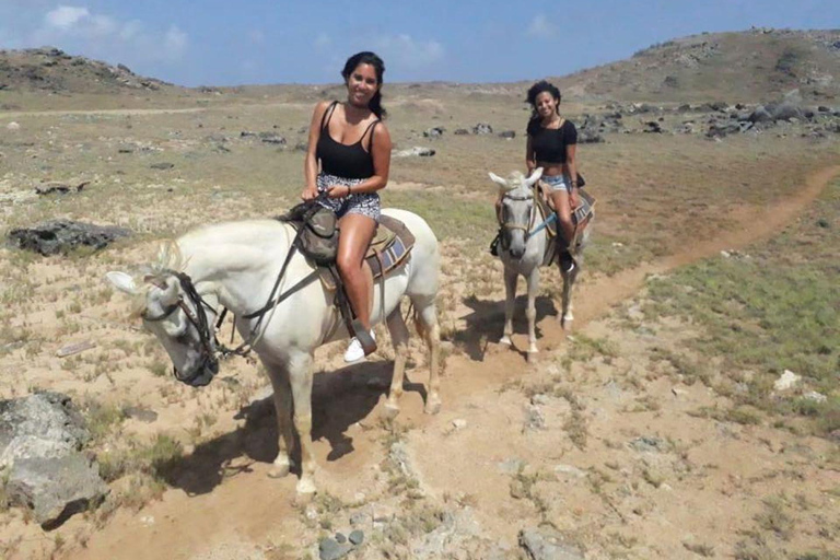 Passeio a cavalo em Aruba para a Lagoa Escondida