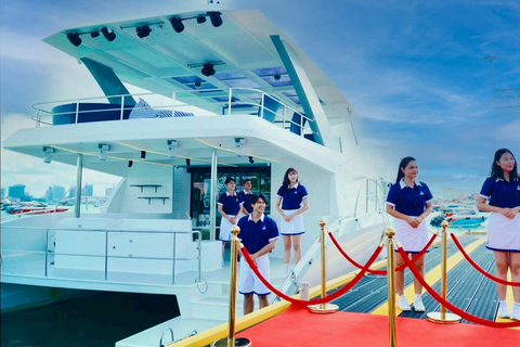 Pattaya: Premium Yacht Sunset Cruise to Koh Larn This program includes pickup from hotels in Pattaya city.