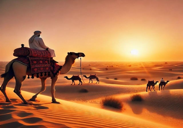 Desert Safari With Camel Ride, Sandboarding, Dinner &amp; Shows