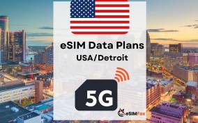 Detroit : eSIM Internet Data Plan for USA 4G/5G