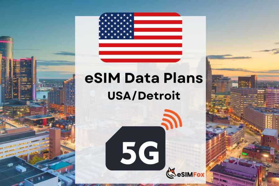 Detroit : eSIM Internet-Datenplan für USA 4G/5G. Foto: GetYourGuide