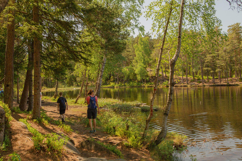 Caminhada no lago e fogueira