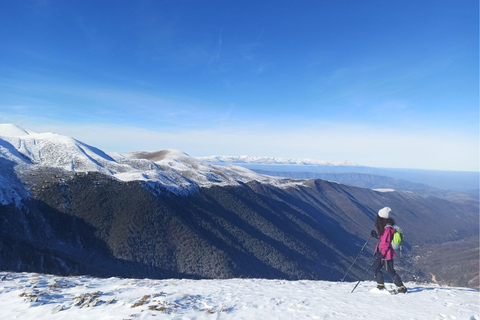 Snowshoeing tour to the peak Ostri Vrv on Jakupica mountain