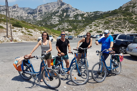 Marseille: Calanques Shore Excursion Electric Bike Day Tour Spanish speaking guide