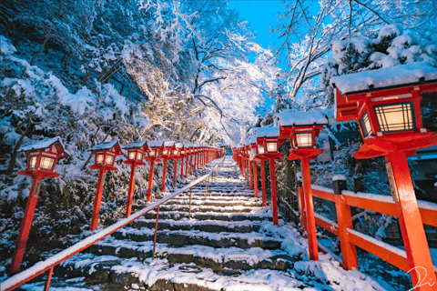 De Kyoto: Excursão de um dia ao Santuário de Kifune + Kuruma OnsenTour particular personalizável de um dia