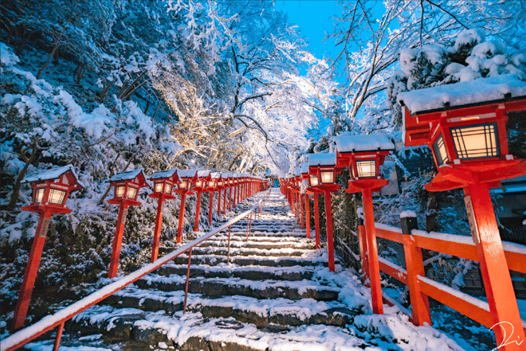 Från Kyoto: Dagstur till Kifune Shrine+Kuruma OnsenPrivat skräddarsydd dagstur