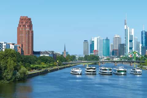 Frankfurt River Main sightseeing cruise with skyline views