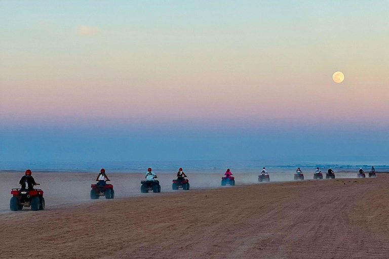 Hurghada: Quad Bike and Camel Ride with Dinner and Show pickup from hotels inside hurghada