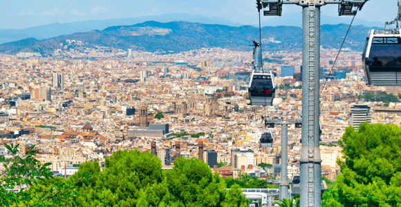 Barcelona: Montjuïc Cable Car Ticket with Audio Guide