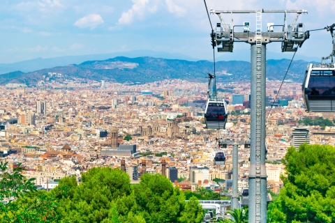 Barcelona: Montjuïc-kabelbaanvoucher & audiogids voor stadstourBarcelona: ticket voor de Montjuïc-kabelbaan met rondleidingen met audiogids