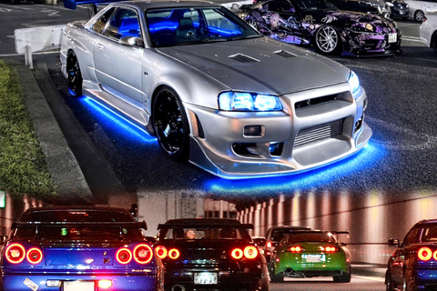 【R34】Tokyo：Private Daikoku tour in Modified R34 Midnight Umihotaru Tour