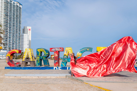 Cartagena: fotoshoot met vliegende jurk in de oude stad of GetsemaniCartagena: Fotoshoot met vliegende jurk in de oude stad of Getsemani