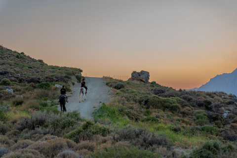 Creta a Caballo: Hipnotizante paseo al atardecerCreta a Caballo: Hipnotizante viaje al atardecer