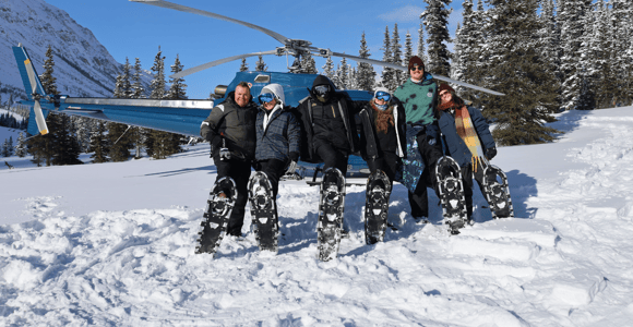 Banff/Jasper: Canadian Rockies Helicopter & Snowshoe Tour