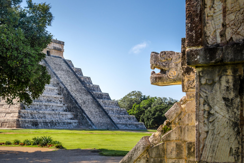 From Cancun: Chichen Itza, cenote, Valladolid, and Tequila Excursion with pickup in Cancun and buffet lunch