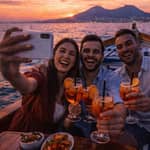 Aperitivo in barca al tramonto da Portici – Boat tour Napoli