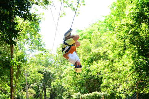 Cancún: ATV SHARE en Zipline avontuur met Cenote zwemmen