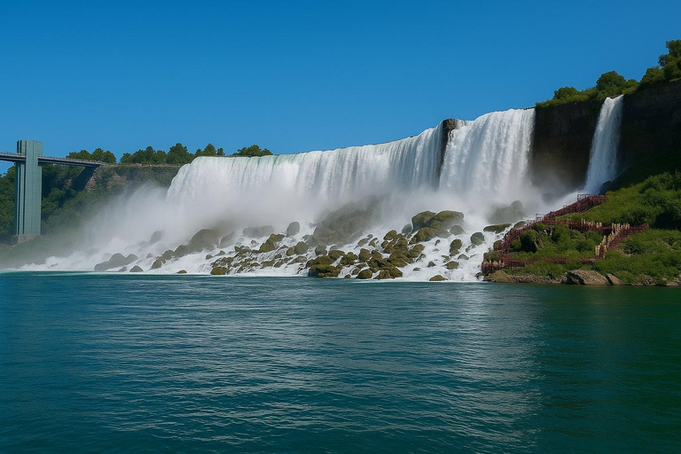 Cataratas do Niágara, Ontário: tour guiado com passeio de barco e serviço de buscaNiagara Falls, Ontário: tour guiado com passeio de barco e serviço de busca