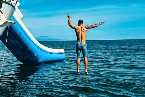 Boat Adventure: XXL Slides, Snorkeling, Activities, Lunch, and Pickup Boat Adventure: XXL Slides, Snorkeling, Activities, Lunch, and Pick-Up