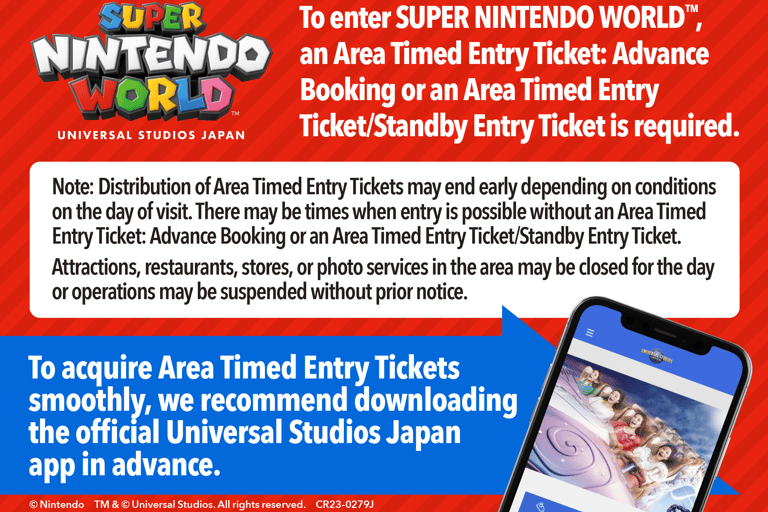 Universal Studios Japan: 1 Day Pass & Nintendo World Entry USJ 1 Day (Category E) + SNW + Kansai Fun Pass [Entry 13:00]