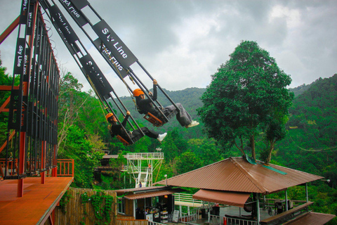Chiang Mai Jungle Zipline, Luge & Giant Swing Adventure Option A: Skyline Zipline + Giant Swing