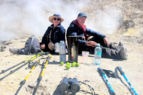 From Arequipa: 2-day Colca tour with geyser visit, ending in Puno