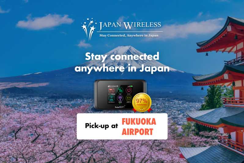 Japan: Unlimited 4G Pocket Wi-Fi (Fukuoka Airport Pick-Up)