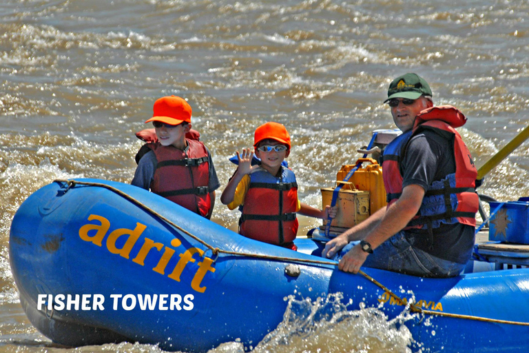 Rafting no Rio Colorado: Meio dia de manhã em Fisher TowersRafting no Rio Colorado: meio dia de manhã nas Fisher Towers