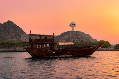 Muscat: Traditional Omani Dhow Sunset Cruise Tour with Hotel Pickup & Drop-off