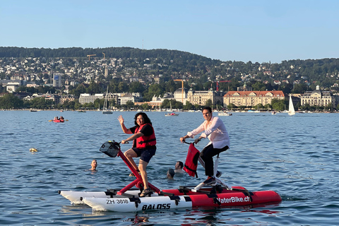 Waterbike op het meer van ZürichWaterfietstocht op het meer van Zürich - Tandem voor de hele dag