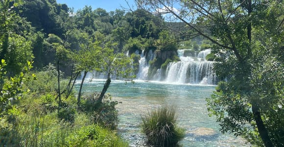 From Split and Trogir: Krka Waterfalls & Scenic Boat Cruise