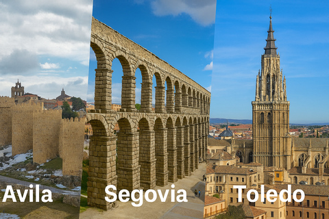 From Madrid: Toledo, Ávila, & Segovia Private Day Trip
