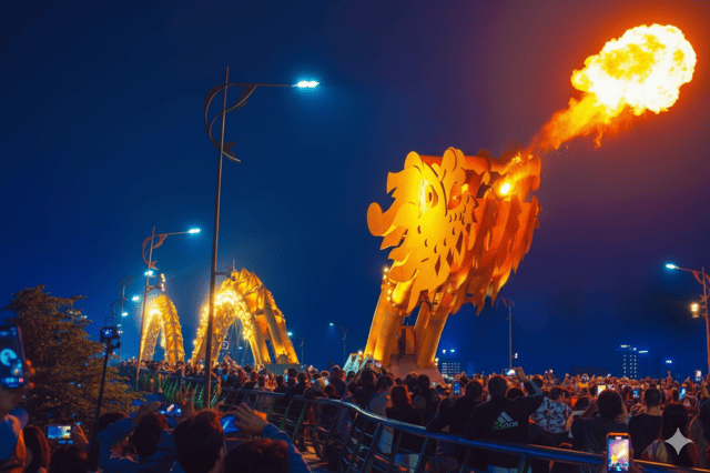 Da Nang: Linh Ung Pagoda, Marble Mountain & Dragon Fire Show