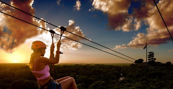 From Cancun: Xplor Fuego Park Night Tickets
