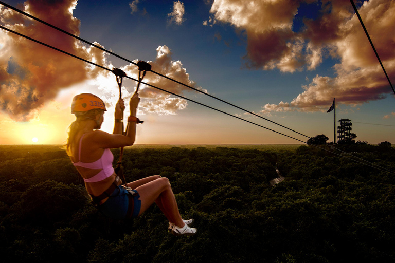 From Cancun: Tickets to Xplor Fuego Nocturno Park Xplor Fuego tickets with official shared transportation