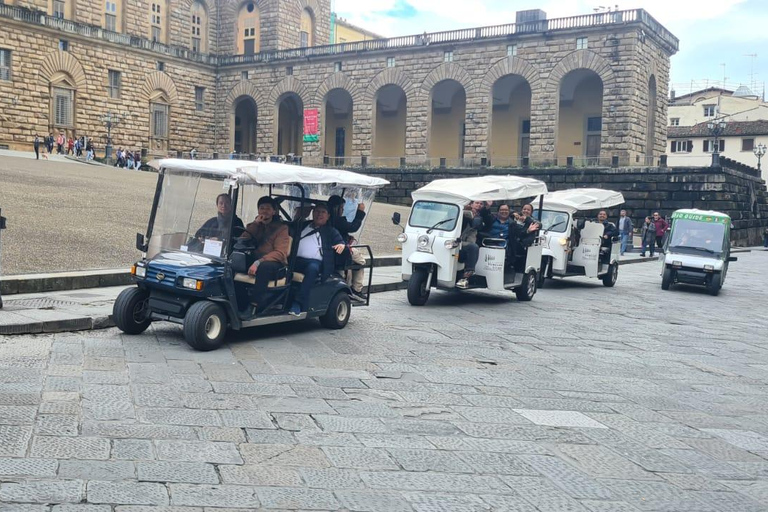 Florence: Private Guided Golf Cart Tour Senza Piazzale Michelangelo. Tour 1 ora.