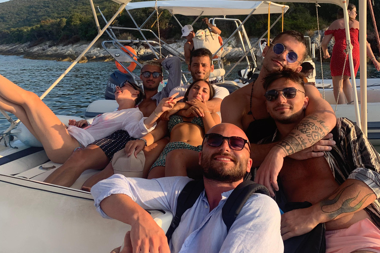 Clare: Excursión en lancha rápida por la isla de Sazan y Karaburun y buceo con tuboVerano 2026 KZ