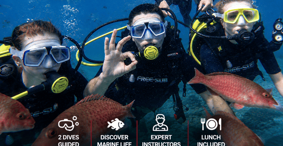 Alanya: Diving Centre for Beginner&#39;s 2-dive with Lunch