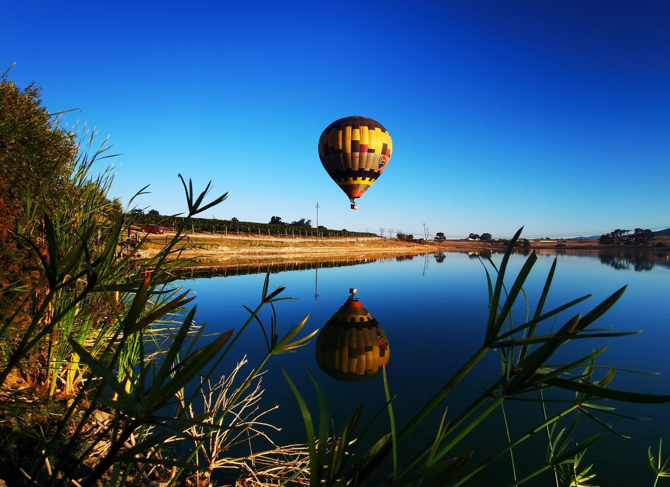 Varmluftsballon og Cape Wine-områder Privat guidet tur