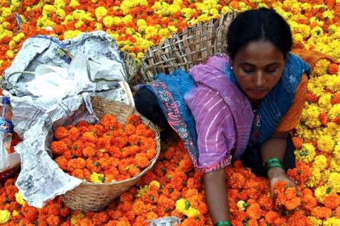 Jaipur: Flower market tour with Patrika gate and shopping.