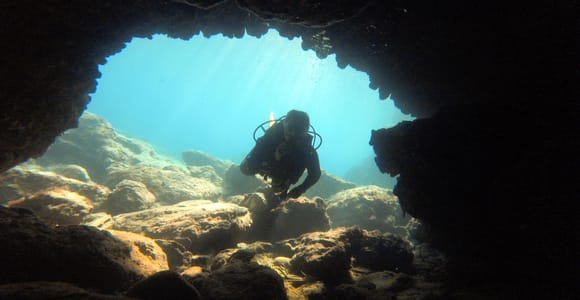 Ayia Napa: Cape Greco Caves Guided Scuba Dive for Divers